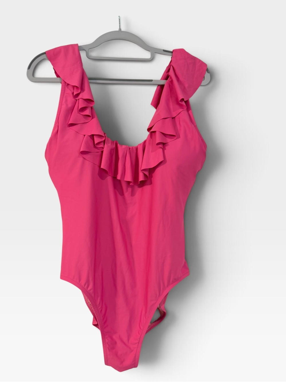 NWOT J.Crew Ruched Ruffle One Piece - Picture 2 of 6